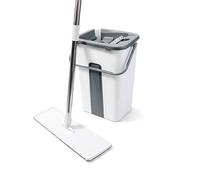 Pamex - Mopa Microfibra Set SG-Profundo Cubo Doble Cámara Independiente Lavado y Secado Higiénico