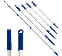 PAMEX Palo Extensible 5 metros. Palo con Mango Telescópico Profesional Aluminio. Alargador Extensible con Rosca. Resistente a la corrosión y el desgaste