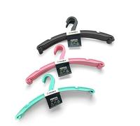 Pamex - Percha Plástico Ligera Camisas Suéter Falda 42x18x0.5cm Gris, Rosa, Verde - 21 Sets de 10 Unidades (210 Perchas)