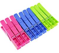 PAMEX Pinzas de Plástico Cora Set 20 Pinzas, 8.9x1.2cm Tamaño, Colores Surtidos, Pinzas Ropa Lavandería de Plástico Grandes Resistentes, 503690