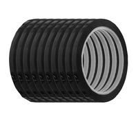 PAMINGONO 10 piezas Cinta Adhesiva Pet Negra para Tableros de Borrado Seco Líneas Finas para Gráficos y Marcado de Rejillas Duradera Residuos