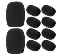 PAMINGONO 10 piezas Fundas Micrófono Esponja Protectora Antiviento para Auriculares Solapa Compatibles para Conferencias Enseñanza y Uso Versátil