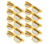 PAMINGONO 10 Piezas Gafas 3D Amarillas para Películas y Juegos, Lentes PC Tecnología Anaglifo, Tamaño 13,2x13,9x3,8 Cm, Pack 10 Unidades para Cine en Casa y Uso en Ordenador