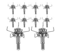 PAMINGONO 10 Puntas de Flecha Roscadas para y Tiro Acero Inoxidable Resistente Diseño Aerodinámico Plateado Compatibles Tradicionales y Recurvos Ideales para Práctica y al Aire Libre