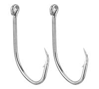 PAMINGONO 100 Piezas Anzuelos de Pesca Círculo de Acero al Carbono Ganchos Pulpo con Punta Afilada y Ojo Cerrado para Agua Dulce y Salada Gancho Barbless para Captura Segura y Menor Daño