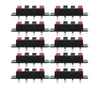 PAMINGONO 10piezas Abrazadera de Línea Conector de Altavoz Placa de Terminales para Cable Aux para Suministros de Terminal Altavoz Estéreo Sistemas de Sonido