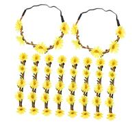 PAMINGONO 10piezas Diadema De Flores De Margarita Guirnalda Floral Para Bodas Accesorio Elegante Para Mujeres y