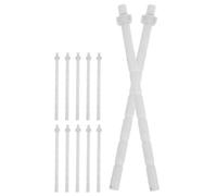 PAMINGONO 12 Piezas Pulsador de Cisterna Varillas Roscadas de Plástico Blanco para Reemplazo de Varillas de Botón de Inodoro Mayor Estabilidad y Rosca Extendida para Descarga del Inodoro