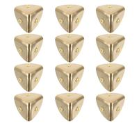 PAMINGONO 12 Protectores de Esquinas de Acero Inoxidable Dorados para Cajas y Muebles, Esquineras Triangulares Resistentes Instalación Segura para Múltiples Aplicaciones