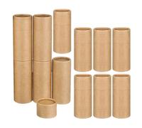 PAMINGONO 12 Tubos Redondos de Papel Kraft para Envasar Aceites Esenciales, Recipientes Portátiles de 50ml, Caja Minimalista para Manualidades y Regalos