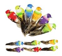 PAMINGONO 12piezas Pájaros Decorativos De Imitación Para Jardín Decoración De Fiesta y Adornos De Realistas Para Potenciación De