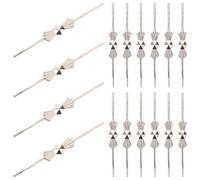 PAMINGONO 140 Piezas de Clips Metálicos para Lámparas Colgantes, Conectores de Pajarita de 4,5 Cm en Color Cromado, Pinzas de Sujeción para Lámparas Suspendidas, Repuestos para Candelabros