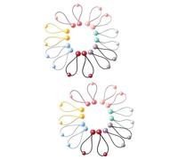 PAMINGONO 14pares Elastic Hair Ties with for Kids Ponytail Holders for Girls Various Hairstyles and Outfits