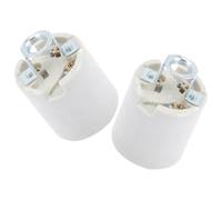 PAMINGONO 2 Casquillos de Cerámica E26 para Bombillas, Alta Resistencia a Temperatura, Diseño Elegante, Adecuado para Lámparas de Mesa y Espacios Comerciales, Paquete de 2 Unidades