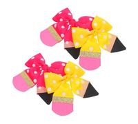 PAMINGONO 2 Pares Pinzas para Cabello Infantil con Lazos Grandes para Niñas Clips de con Diseño Seguro y Ligero Accesorios para Bebés Niñas Pequeñas y Adolescentes para Regreso Clases