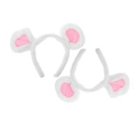 PAMINGONO 2 piezas Diadema Orejas Ratita de Felpa Suave para Disfraces Infantiles Fiesta Halloween Accesorios Peluche Cómodos y Ligeros