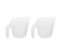 PAMINGONO 2 Piezas Dispensador de Agua para Comederos de Aves Silvestres de 1l con Marcas de Graduación y Diseño Antigoteo para Alimentación en Balcón y Exteriores