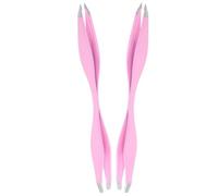 PAMINGONO 2 piezas Pinzas Profesionales para Cejas de Acero Inoxidable Doble Punta Diseño Versátil para Depilación y Moldeado Herramienta Compacta y Portátil para Eliminar Vello Encarnado y