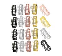PAMINGONO 20 Piezas Clip Para Peluca De Metal Clips Para Extensiones De Peluca Fijar Diy o Boinas Pequeñas Pintura