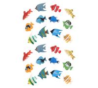 PAMINGONO 24 Figuras Miniatura de Animales Marinos para Acuario Peces de Juguete Realistas de PVC Decoración para Peceras Compactas Adornos de Peces Tropicales para Acuarios