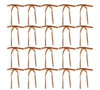 PAMINGONO 24 Lazos Navideños de Cinta Aterciopelada Marrón Alambre Flexible 24 Piezas para Decoración de Árbol de Navidad Manualidades y Fiestas Festivas