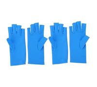 PAMINGONO 2pares Guantes Manicura Dedos Descubiertos Uv Protección Solar y Comodidad Para Diseño De Uñas Flexibles y Resistentes Para Uso Salones De Belleza y Casa