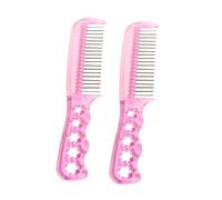 PAMINGONO 2piezas Cepillo De Peluca Para Muñecas Antiestático Para Extensiones y Cabello De Juguete Color Rosa