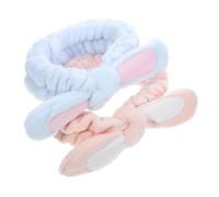 PAMINGONO 2piezas Diadema De Tela Transpirable Unidades Cabello Cara Cuidado Spa