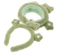 PAMINGONO 2piezas Frog Headband Cute Hair Band for Women Cartoon Design Hair Accessories for Face Washing and Makeup Festivals and Parties