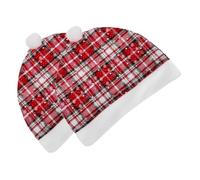 PAMINGONO 2piezas Fundas De Cabezal De Asiento De Coche Navideñas De Cabecera Diseño De Sombrero De Navidad Para Decoración Festiva Vehículos