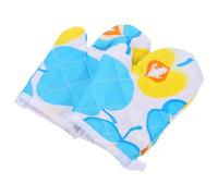 PAMINGONO 2piezas Guantes Gruesos para Horno y Cocina Aislantes De Forro Algodón Protectores Antideslizantes