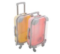 PAMINGONO 2piezas Mini Maleta De Almacenamiento De Pestañas Postizas Estuche Vacío para Viaje Caja Organizador Cosmético Portátil para Cuidado De Pestañas y Accesorios