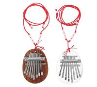 PAMINGONO 2piezas Mini Piano de Pulgar Kalimba de Tonos Piano de Dedo Portátil con Cordón para Principiantes y Adultos Amantes Música Instrumento Musical Pequeño Hogar