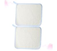 PAMINGONO 2piezas Toalla Exfoliante Doble Cara Para Baño Rápido Secado y Efecto Espumante Para Uso Diario Casa Beige