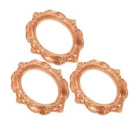 PAMINGONO 3 Marcos Mini Dorados Vintage de Resina 127 X 10 CM para Decoración de Uñas Exhibición de Fotos y Fondo Fotográfico en Salón Accesorios Creativos para Arte y Fiesta