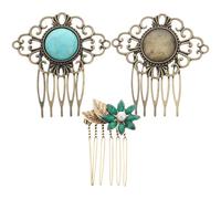 PAMINGONO 3 piezas Peinetas Vintage con Cristales para Novia Peinetas Laterales Elegantes para Boda Accesorios Cabello Mujer Fiesta