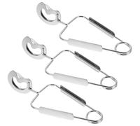 PAMINGONO 3 piezas Pinzas de Cocina de Acero Inoxidable Profesionales con Muelle para Servir Mariscos y Ensaladas Diseño Ergonómico para Uso Mano