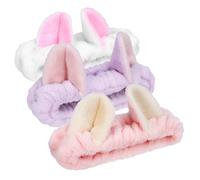 PAMINGONO 3 Piezas Spa Diadema de Lavado Facial Diademas Elásticas de Terciopelo para Cuidado Facial para Maquillaje y Ducha para Mujeres