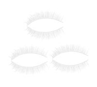 PAMINGONO 3pares Pestañas Postizas Blancas Pestañas De Cosplay Para Halloween Cómodas Para