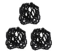 PAMINGONO 3piezas Snood De Pelo Elástico Hecho Mano Perlas Para Danza y Actuaciones De Cabello Para Bailarinas y Gimnasia