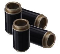 PAMINGONO 4 Piezas Tapones Decorativos de Hierro para Barra de Cortina 22 Mm de Diámetro, Acabado Mate Negro, Juego de 4 Piezas, Remates Resistentes para Extremos de Varillas de Cortinas,