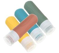 PAMINGONO 4piezas Botellas De Champú y Acondicionador Recargables Dispensador De Líquidos De Viaje Envases De Anti-fugas Para Gel De Ducha y Lociones