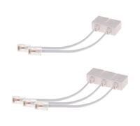 PAMINGONO 5 Piezas Adaptador de Línea Telefónica a Ethernet Rj45 a Rj11 8p4c a 6p4c, Conector Analógico para Teléfonos Fijos, Extensor de Cable de Red, Compatible Sistemas de Oficina y