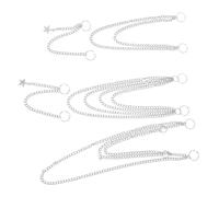 PAMINGONO 5 Piezas Cadena de Cabello Metálica Punk para Mujer de Accesorio Trenzado para Coleta y Decoración Nupcial Joyería de Cabeza Versátil para Dama de Honor y Eventos
