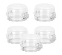 PAMINGONO 5 Piezas Protectores para Perillas de Estufa a Gas Resistentes al Calor, Transparentes, Impermeables y Antiaceite, Tamaño 89.8x54.3 Mm, 5 Piezas, Seguridad Infantil para Cocina