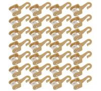 PAMINGONO 50 Deslizadores De Riel para Cortinas Rodillos con Ruedas Porta Cortinas De Plástico Deslizadores De Riel Poleas Ganchos para