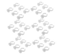 PAMINGONO 500 Piezas Anillos para Adhesivo y Soporte Mini para Extensión de Pestañas y Microblading Tazas de Pegamento Desechables para Profesional Salones y Tatuajes