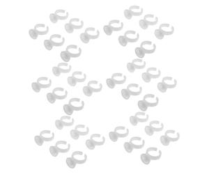 PAMINGONO 500 Piezas Anillos para Adhesivo y Soporte Mini para Extensión de Pestañas y Microblading Tazas de Pegamento Desechables para Profesional Salones y Tatuajes