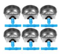 PAMINGONO 6 Piezas Bebedero Automático para Conejos Bebedero de Agua Antigoteo Tazón de Agua de Acero Inoxidable para Jaulas de Conejitos Accesorio para Crianza de Conejos