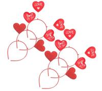 PAMINGONO 6 Piezas Diadema de Corazón Delicada para San Valentín de Aro de Pelo de Fiesta Accesorio de Pelo para Mujer de Corazón Día de San Valentín Estilo Aleatorio